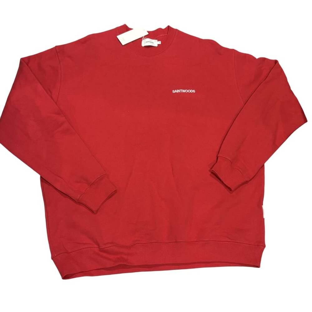 Saintwoods Logo Sweatshirt in Red